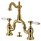 Kingston Brass Bridge Bathroom Faucet with Brass Pop-Up, Brushed Brass KS7977BPL - alternate 1